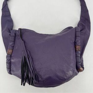 Vintage 80’s Rockstar Girlfriend Indie Boho Western Leather Fringe Hobo Bag